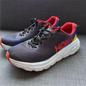 Hoka 10.5D Red and Black Athletic Shoes